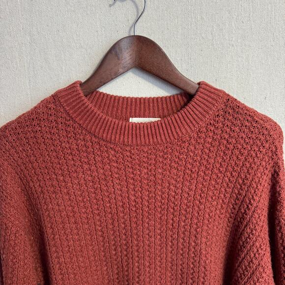 Universal Thread Sweater Size S Rust Red Knit Long Sleeve Soft Cotton Acrylic - Picture 2 of 10